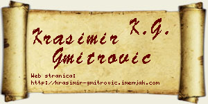 Krasimir Gmitrović vizit kartica